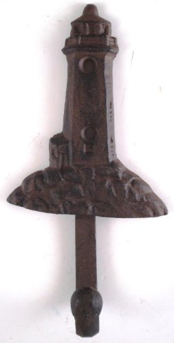 Lighthouse Dolphin Anchor Starfish Seahorse Shell Cast Iron Nautical Hooks Set - Image 3