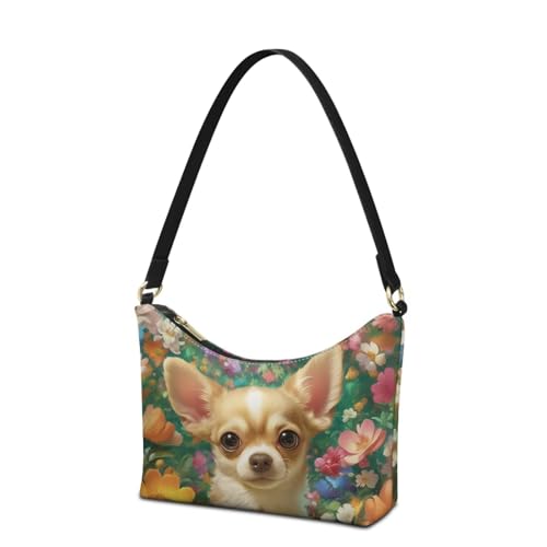 Bolso pequeño de hombro tipo media luna para mujer