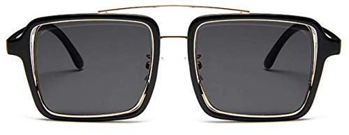 Retro Square Oversized Sunglasses Unisex Double Frame Glasses2