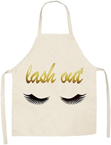 Miniatura 3 de Delantales de Impresión de Pestañas Delantal de Cocinar Hornear Delantal de Cocina de Algodón Delantal Babero para el Hogar Cafés Chef Ropa de