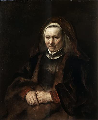 Portrait de femme âgée Rembrandt poster toile 50x70 grand raffinement