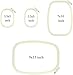 eGoodn Embroidery Hoop Square Cross Stitch Hoops Ivory-White Pack of 4, Differernt Sizes - 5 Inch 10 Inch 13 Inch For Kids Adults