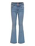 Gürtelschlaufen ONLY A/S Mädchen Kogroyal Life Reg Flared Pim020 Noos Jeans, Light Blue Denim, 146 EU