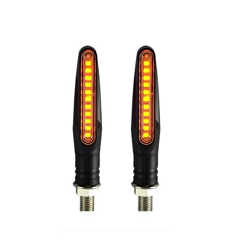 Intermitentes LED dinámicos de 12V para motocicleta con luz ámbar secuencial