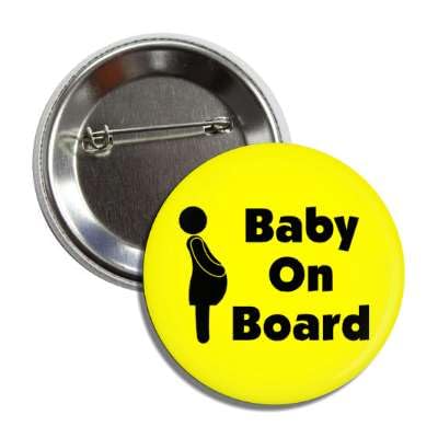 Pin's à bouton « Baby on Board », Métal émaillé, Émail, métal