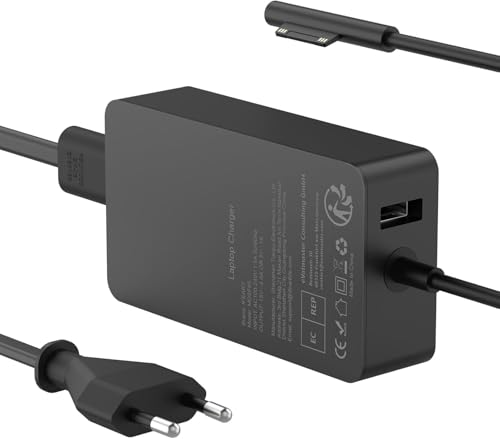 Image of 65W Sur face Pro Charger Adapter Compatible with MICR osoft Sur /face Pro 10 9 8 7 6 5 4 3 X Sur /face Laptop Book Go Studio Fast Charging Power Supply with USB Port Safe Reliable Performance (MI 65W)