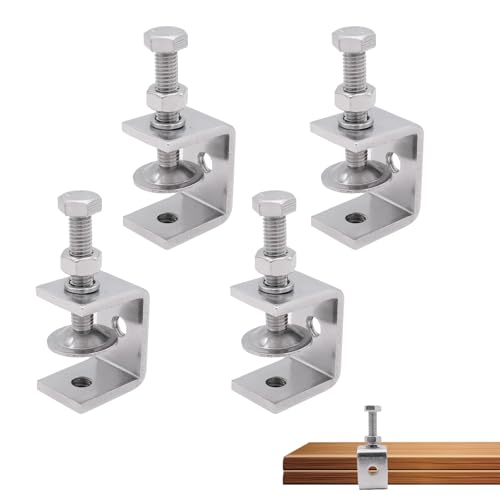 4 Pièces Pinces C en Acier Inoxydable 304 Heavy Duty, Pinces C 30 mm, Pince à Vis en C, Mini Serre Joint, Petites Pince en C, Serre-Joints M8 pour Le Travail du Bois, La Soudure et La Construction