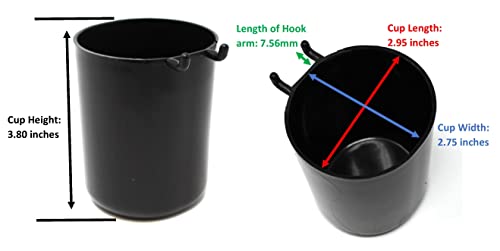 image for JSP Manufacturing Plastic Pegboard 3 inch Hanging Cup Hook Storage Org