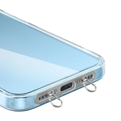 スマホ ストラップホルダー ダブルリング 0.4mm ステンレス製 金属タグパッチ 浮きにくい折り曲がれ設計 落下・紛失防止 軽量 2口タイプホル�のサムネイル