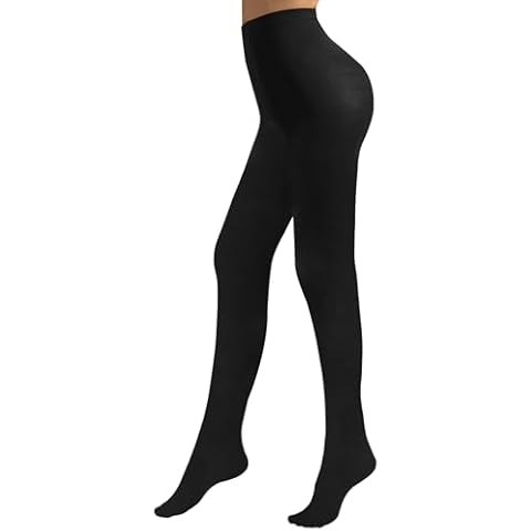 Bevigorio Women's 80 Den Opaque Black Tights for Womens Tights Control Top Pantyhose High Waist Nylon Black Stockings 1pairblack M Cover