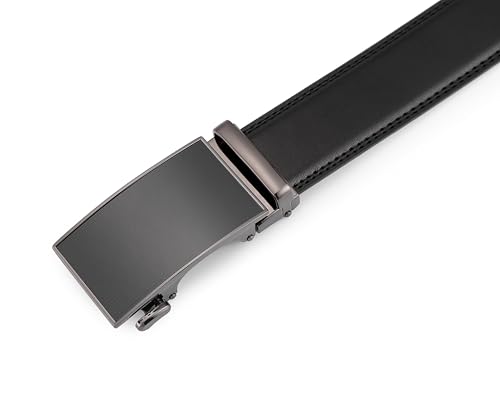 Image of Lingli Men's Belt,Ratchet Dress Belt with Automatic Buckle Brown /Black-Trim to Fit-35mm wide