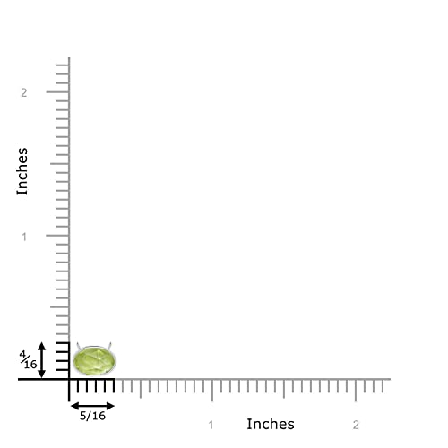 Angara Natural Peridot Solitaire Pendant Necklace in Sterling Silver for Women, Girls with 18" Chain (Grade-AAA | 6x4mm) | August Birthstone Jewelry Gift for Her | Wedding Anniversary - Image 4