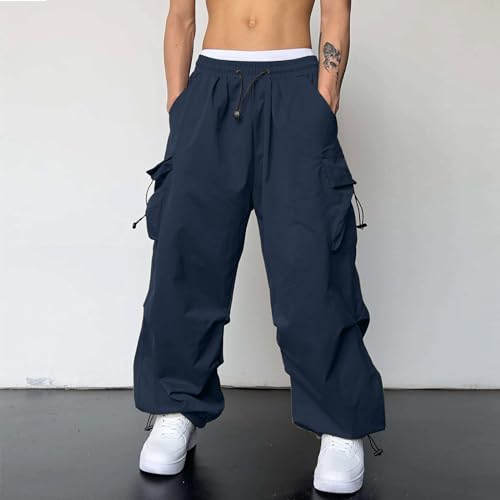 Parachute Pants Men Cargo Pants Casual Baggy Harem Pants Loose Fit Hip Hop Joggers Y2k Sweatpants with Pockets2