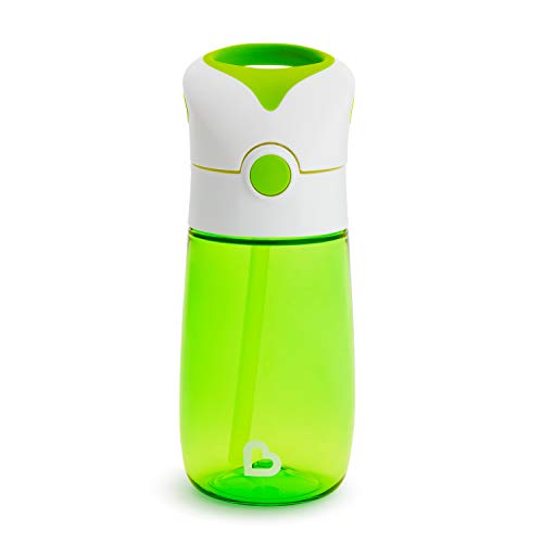 Image of Munchkin Flip and Go Tritan Straw Cup, 12 Ounce, Green