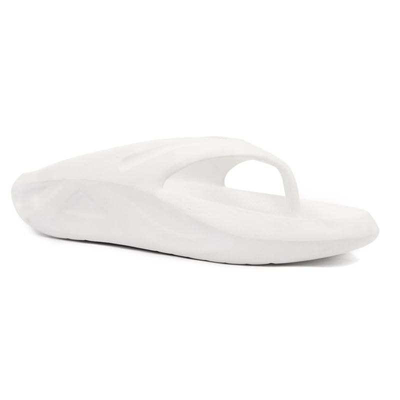 TOE CANDY Cool White Flip Flops For Men Eva Rubber Casual Waterproof Slipper Indoor & outdoor (White, UK Footwear Size System, Adult, Men, Numeric, Medium, 7) (B0DGQJLD4D) Amazon Price History, Amazon Price Tracker