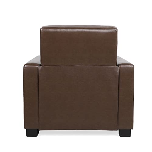 Sillón pushback reclinable peluche marrón oscuro miniatura 6
