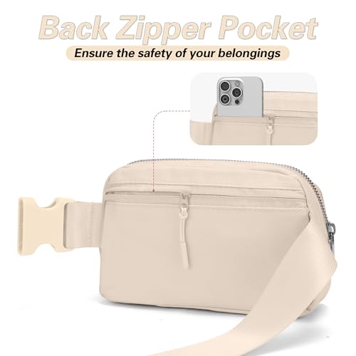 Image of JSJ Mini Fanny Pack for Women & Men,Valentines Day Gifts for Girls Teens Kids Daughter Sister Her,Trendy Stuff Crossbody Bags Cute Everywhere Belt Bags.(Creamy)