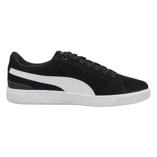 PUMA Women's Vikky 3.0 Lace Up Sneaker Black/White/Silver 7 Medium US4
