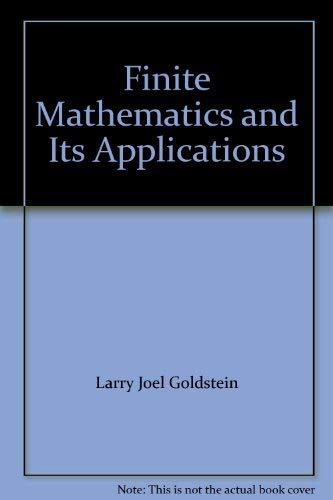 Finite mathematics and its applications 0133172635 Book Cover
