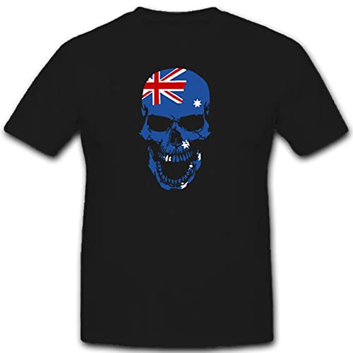 T-shirt Australie Canberra Skull noir 5XL pour un style décontracté au quotidien