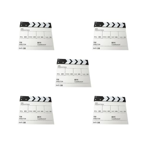 Planche de cinéma blanche lot de 5 ardoises 20 x 20 cm pour ne plus rater vos rushs de série