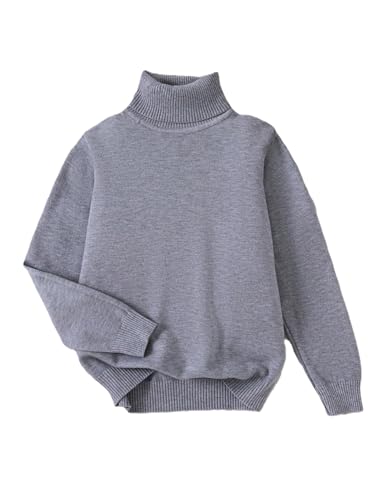 Children's Sweater Round Neck Long Sleeve Pullover Turtleneck Slim Sweater Autumn and Winter Sweater for 4-8 Years