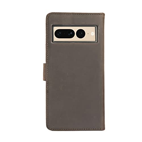 Blackbrook Google Pixel 7 Pro Wallet Case Set - (2 In 1) Carson Full Grain Leather Magnetic Wallet For Google Pixel 7 Pro (6.7") - 4 Credit Card Slots, Cash & Clear Id Pockets With Kickstand #TOP4