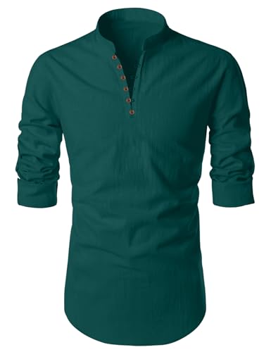 Image of FINIVO FASHION Men's Cotton Blend Regular Full Sleeve Straight Short Kurta Shirt, Casual and Formal Wear