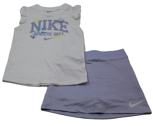 Nike Girl's Logo Tank Top and Printed Scooter Skirt Set (Little Kids)
