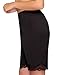 Ilusion Women's Short Slips 1037 - Slip Bloomers with Lace Trim - Black, Size Medium