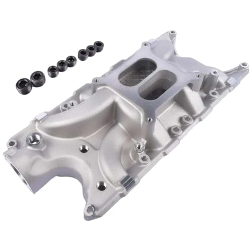 Múltiple de admisión doble plano de aluminio compatible con motor SBF Windsor 289 2