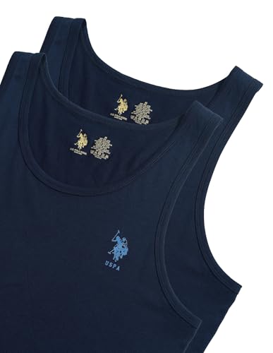 Image of U.S. Polo ASSN. Mens OEV05 Solid Cotton Vest - Pack of 2