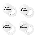 Tinoaly 4 Pairs Magnetic Race Bib Clips, Running Bib Holder Marathon Race Number Board Snaps Fixing Magnets for Runners (Keep Running)