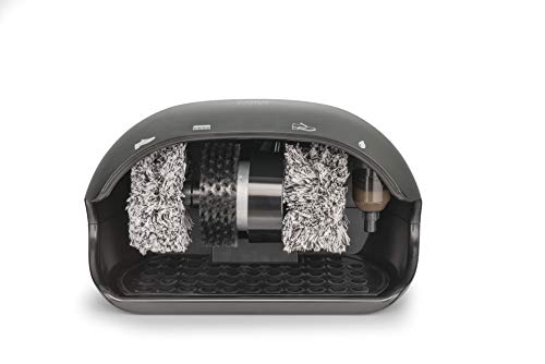 Caso Shoeshine 100 M avec Distributeur de crème à Chaussures en Acier Inoxydable Gris Midnight Compact Cover