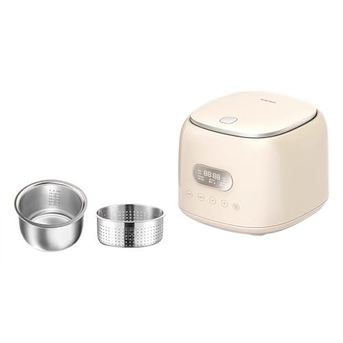 SIzlaho 一人用小型炊飯器 炊飯器 24時間予約 インテリジェント保温機能 多機能 炊飯 スープ作り 2.5L大容量 省エネ 早炊き 1-2人用 8メニュー 110V 軽量 持ち運びやすい お手入れ簡単 白米/玄米/無洗米/全粒米/お粥 (2.5L+