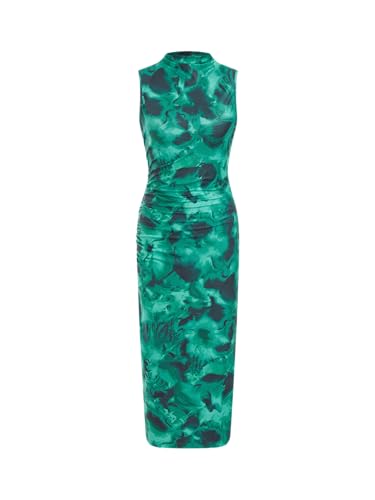 CIDER Bodycon Dresses for Women Mock High Neck Sleeveless Ruched Work Dress