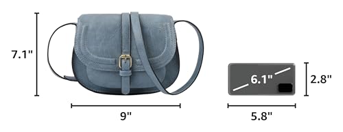 Image of AFKOMST Crossbody Bags for Women,Small Saddle Purse and Boho Cross Body Handbags,Vegan Leather