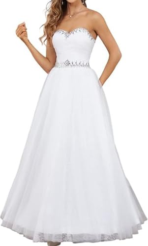 Women's Lace Wedding Dresses for Bride Tulle Bridal Gowns