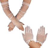 Haute qualité:les gants en maille perlée sont fabriqués en polyester, qui est doux, flexible, et confortable à usure. Le design des perles est simple mais classique, avec d'excellentes coutures et une finition soignée