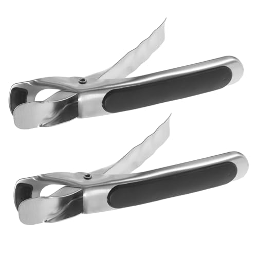 OUNONA 2Piezas Pinzas de Cocina Escaldado Inoxidable Utensilios Platos y Tazones Pinzas Resistentes con Superficie Lisa y Redondeados Uso