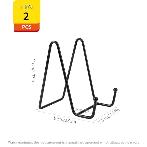 Staffelei Aufsteller Teller Ständer Metall,2 Stück Tellerständer Deko Tellerhalter Dekoteller Halterung 4.5 Zoll Eisen Staffelei fuer Teller Foto Bücher Bild Bilderrahmen