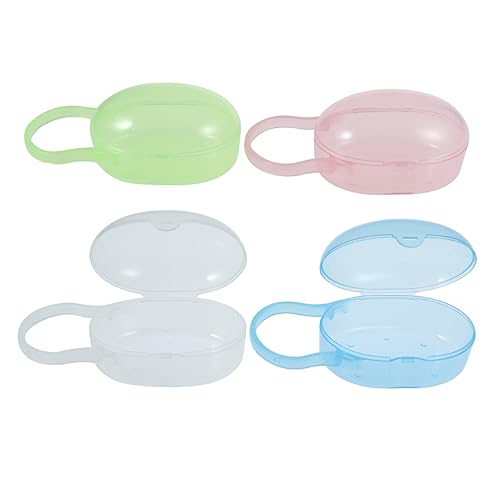 SUPVOX Baby Pacifier Storage Box 4pcs Holder Case Leakproof Odorless for Home On-The-go