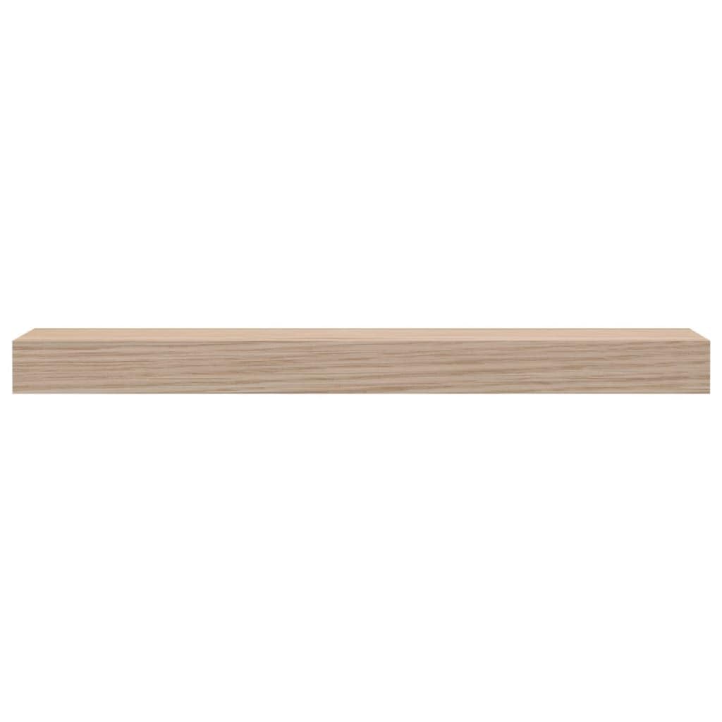 Juego de 4 estantes flotantes de 50 x 23,5 cm, estantes de pared de madera con chapa de roble, estantes rectangulares flotantes para salón, cocina y pasillo, soporte invisible