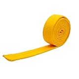 Deskium 4 Pcs Martial Arts Belts, Yellow Taekwondo Belt, 78.7 In, 2 Meters Cotton Belt, 1.6 In, 4 Cm Karate Beginner