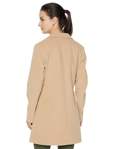 Image of Qube By Fort Collins Women's Knitted Hip Length Tweed Blazer - Stylish, Versatile, And Elegant For Office Or Casual Wear