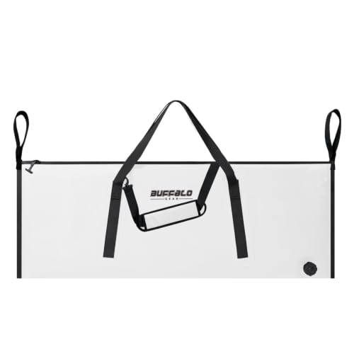 Buffalo Gear Insulated Fish Cooler Bag Portable Fish Kill Bag Keep Ice-cold More Than 48 Hours,48×18in White