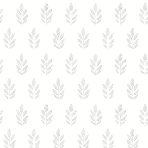 Chesapeake Ervic Leaf Block Print Wallpaper