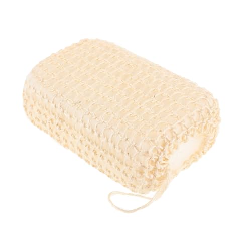 OKUMEYR Esponja de Baño de Sisal Beige para Adultos, Agradable y Cómoda, Adecuada para Limpieza Corporal y Exfoliación Durante la Ducha Diaria