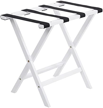 Vencier Bamboo Folding Luggage Rack Suitcase Stand Bamboo Luggage Stand
