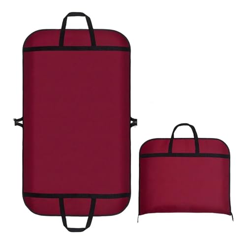 Funda Traje Hombre Bolsa de traje tela Oxford, funda for ropa, viaje negocios en casa, bolsa almacenamiento negra y roja, for(Red)